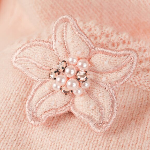 Chanel SS/05 Light Pink Cashmere Rosette Sweater Twinset - Picture 7 of 13